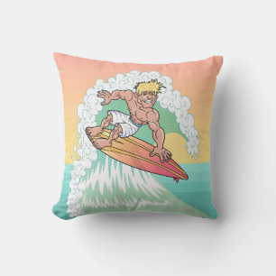 Cool Sunset Surfer Cushion