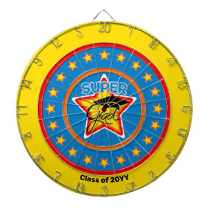 Cool Super Grad - Personalise Graduation Dartboard