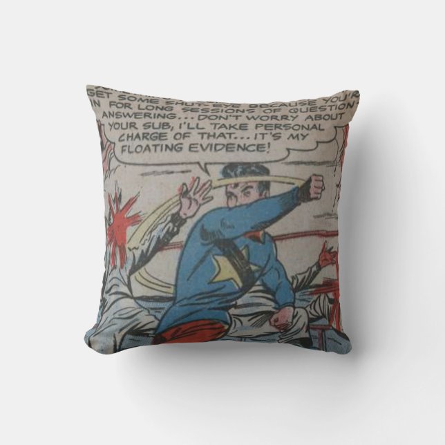 Cool Superhero Comic Cushion (Front)