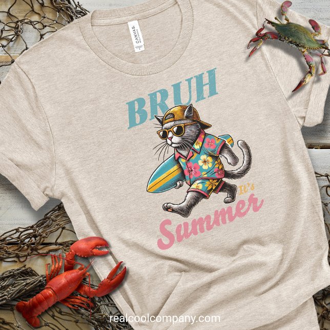 Cool Surfer T-Shirt Bruh It's Summer (Creator Uploaded)