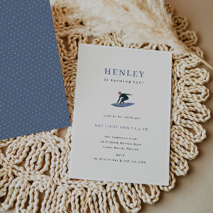 Cool Surfer Theme Birthday Party Invitation