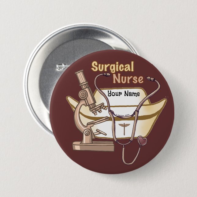 Cool Surgical Nurse Pin (Front & Back)