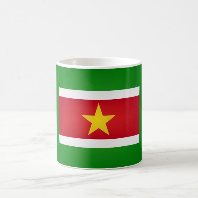 Cool Suriname Flag Coffee Mug (Center)