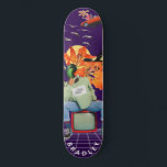 Cool Surreal Funny Unique Custom Personalised Name Skateboard<br><div class="desc">Cool Surreal Funny Unique Custom Personalised Name Skateboard features your personalised name in modern typography on a fun collage of cars, planes, ducks, flowers, birds and a person. Personalise by editing the text in the text box provided. Give a custom made gift, personalised skateboard to your favourite skateboarder for Christmas,...</div>