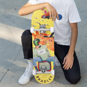 Cool Surreal Funny Unique Custom Personalised Name Skateboard