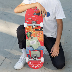 Cool Surreal Funny Unique Custom Personalised Name Skateboard