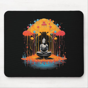 Cool Surreal Zen Buddha Art Graphic Meditation Yog Mouse Mat