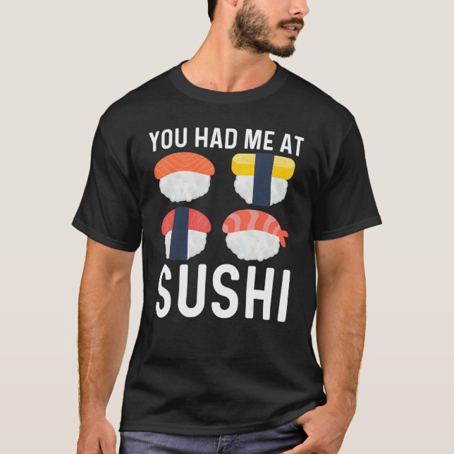 Cool Sushi For Men Women Japanese Sashimi Seafood  T-Shirt (Front)
