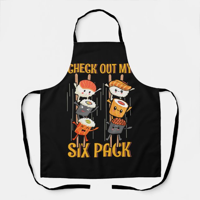 Cool Sushi For Men Women Salmon Sushi Lovers Japan Apron (Front)