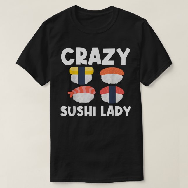 Cool Sushi For Women Mum Japanese Sashimi Seafood  T-Shirt (Design Front)