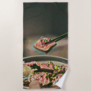 Cool sushi gift beach towel