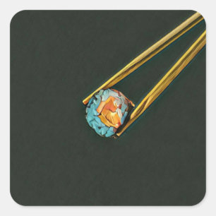 Cool sushi gift square sticker