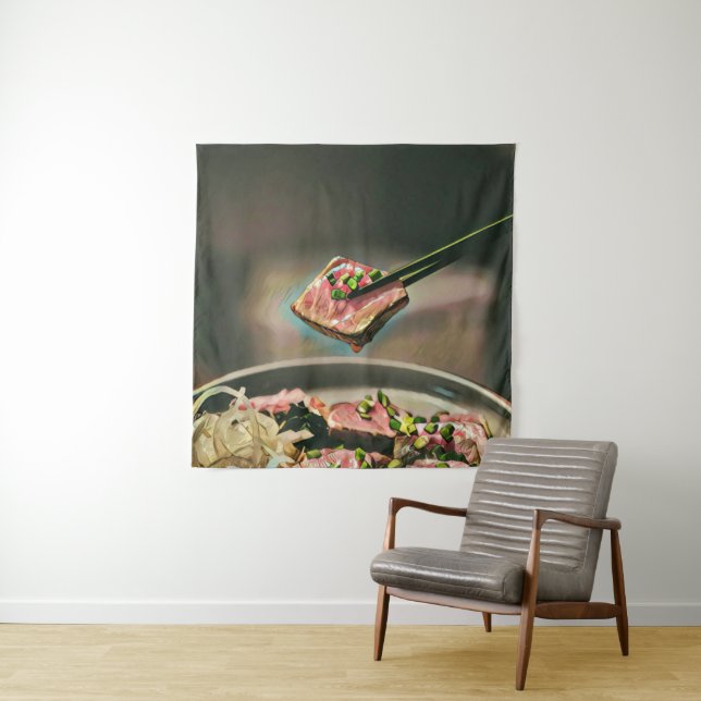 Cool sushi gift tapestry (In Situ)