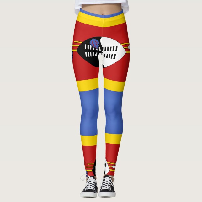 Cool Swaziland Flag Fashion Leggings (Front)