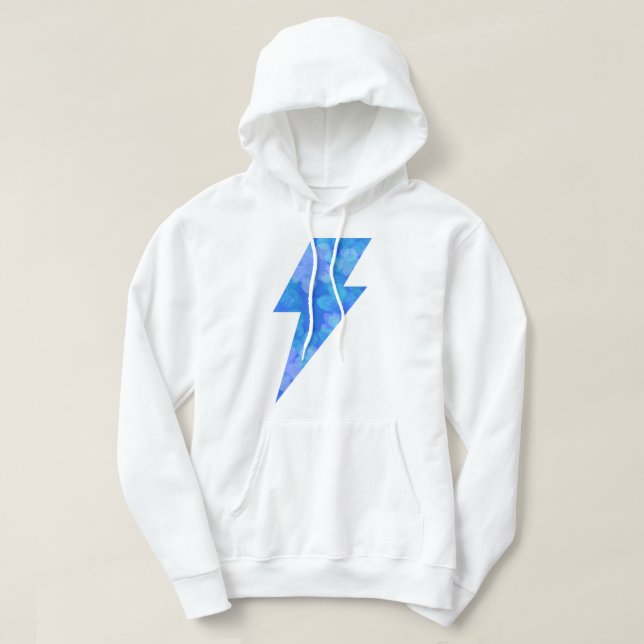 Cool Sweatshirt Blue Tropical Flowers 2 (Design Front)