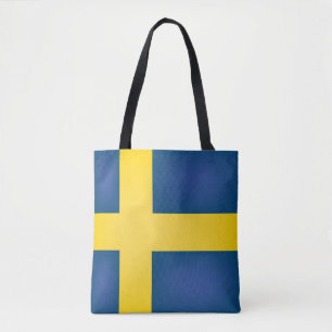 Cool Sweden Flag Fashion Tote Bag