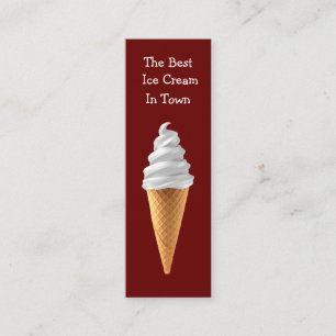 Cool Sweet Ice Cream Shop Mini Business Card
