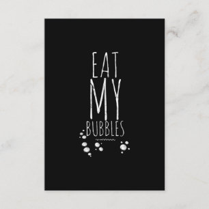 Cool Swimming Eat My Bubbles Swim Funny Swimmer Enclosure Card