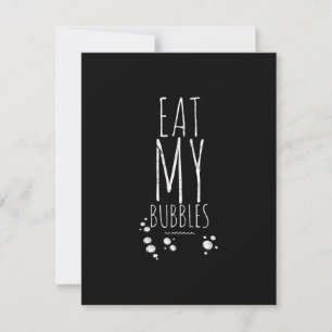Cool Swimming Eat My Bubbles Swim Funny Swimmer Invitation