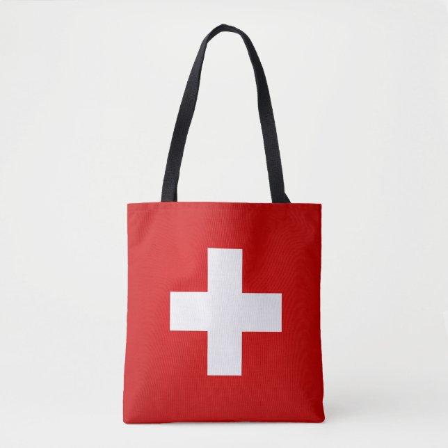 Cool Switzerland Flag Fashion Tote Bag (Front)