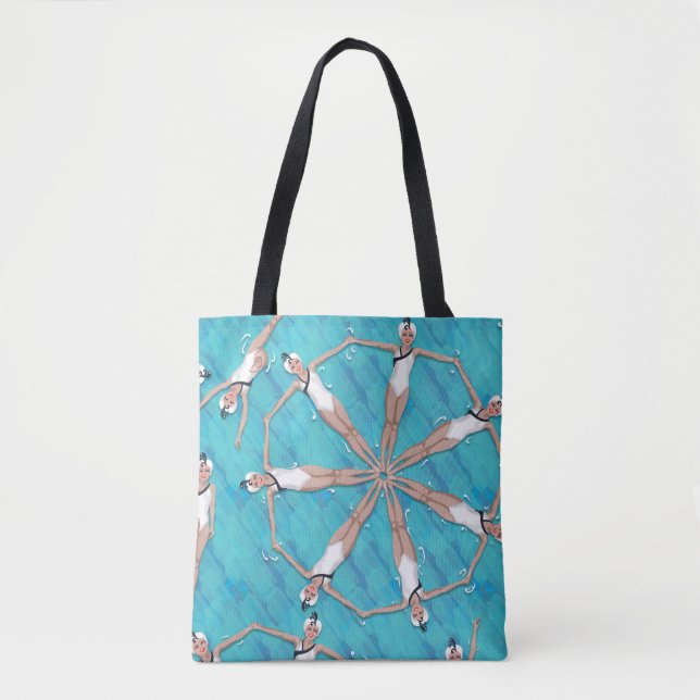 Cool Sychronized Swimming Pattern Tote Bag (Front)