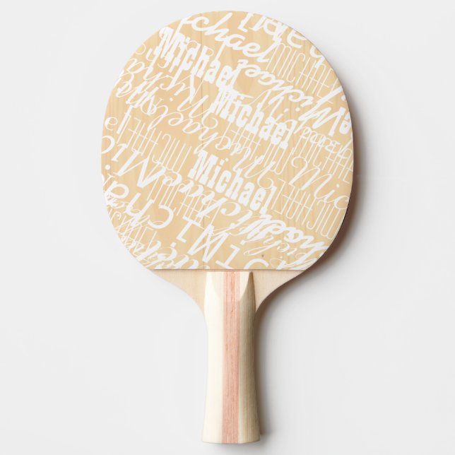 Cool Table-Tennis Racket / Diagonal Player Name Ping Pong Paddle (Front)