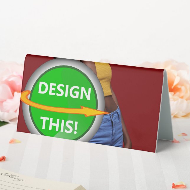 COOL! Table Tent Sign - 6" X 3" - Custom (In SItu (Wedding))