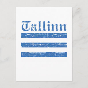 Cool tallinn city flag designs postcard