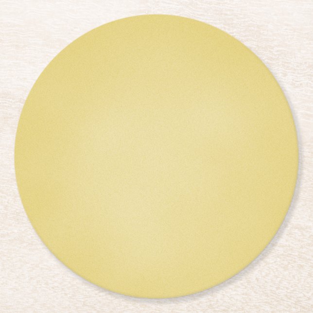 Cool Tan Grainy Look Round Paper Coaster (Front)