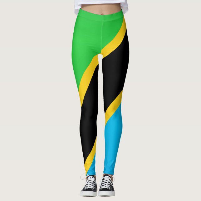 Cool Tanzania Flag Fashion Leggings (Front)