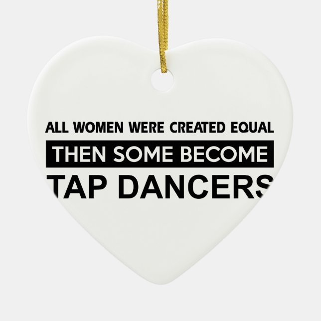 Cool Tap Dancing designs Ceramic Tree Decoration (Front)