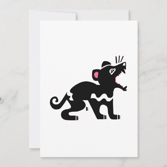 Cool Tasmanian DEVIL -Endangered animal graphic Holiday Card (Front)