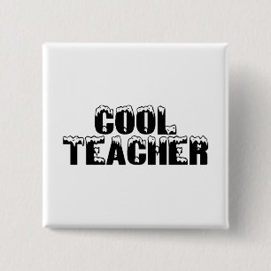 Cool Teacher - Customised 15 Cm Square Badge