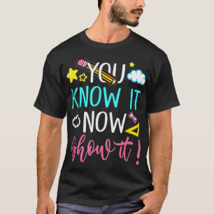 Cool Teacher Testing For Men Women Test Day Math S T-Shirt