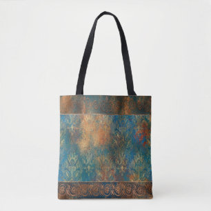 Cool Teal Cooper Patina Turquoise Tote Bag