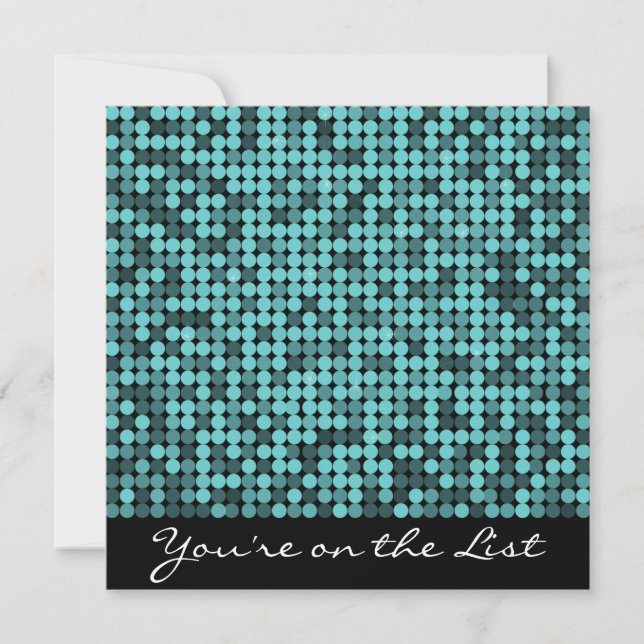 Cool Teal Glam Invitation (Front)