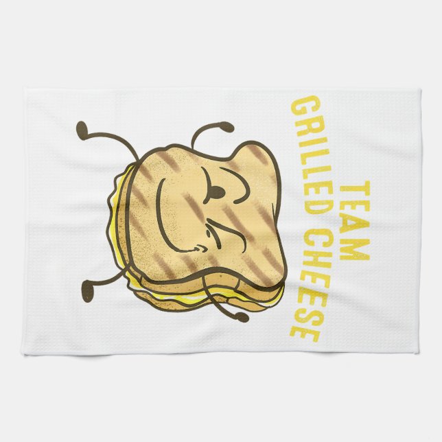 Cool Team Grilled Cheese Gift Funny Squad Toasted  Tea Towel (Horizontal)