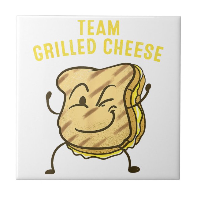 Cool Team Grilled Cheese Gift Funny Squad Toasted  Tile (Front)