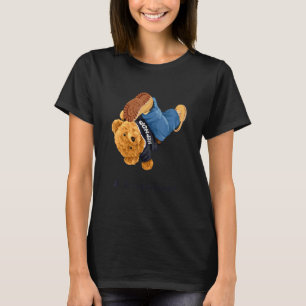 Cool Teddy Bear Breakdancing & Hip Hop Music Graph T-Shirt