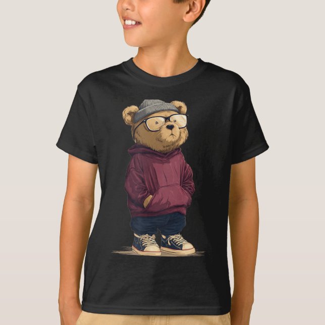 Cool Teddy Bear Graphic in Sweater Costume (Front)