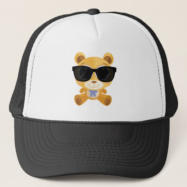 Cool Teddy Bear Trucker Hat (Front)