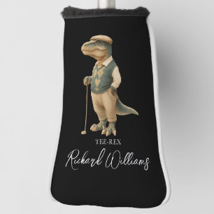 Cool Tee-Rex Golfer Dinosaur Signature Name Golf Head Cover