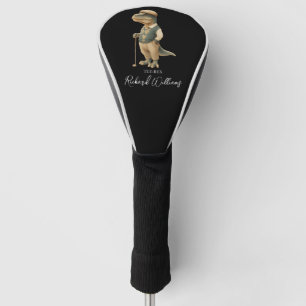 Cool Tee-Rex Golfer Dinosaur Signature Name Golf Head Cover