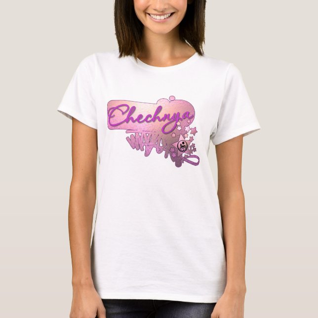 Cool tee-shirt Chechnya pink T-Shirt (Front)