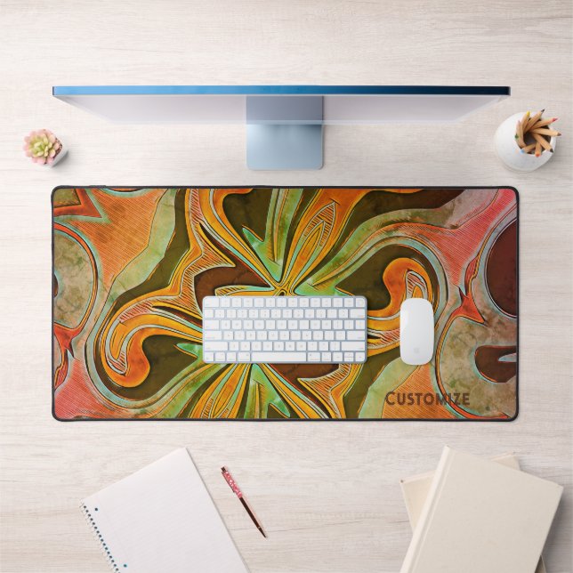 Cool Teen Custom Abstract Colourful Inspirivity  Desk Mat (Office 1)