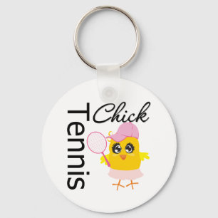 Cool Tennis Chick Key Ring