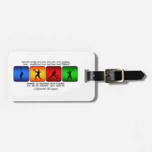 Cool Tennis It Is A Way Of Life (Male) Luggage Tag