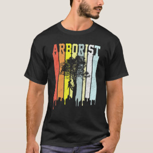 Cool Text Strips Vintage Retro Arborist T-Shirt