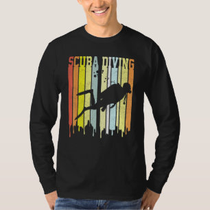 Cool Text Strips Vintage Retro Scuba Diving T-Shirt