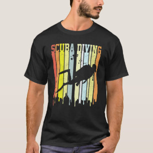 Cool Text Strips Vintage Retro Scuba Diving T-Shirt
